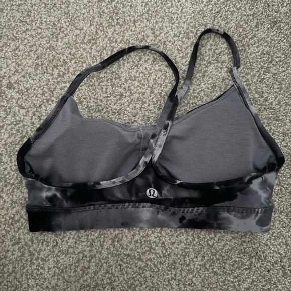 lululemon athletica Black and Gray Tie-Dye Sports Bra - Picture 2 of 3